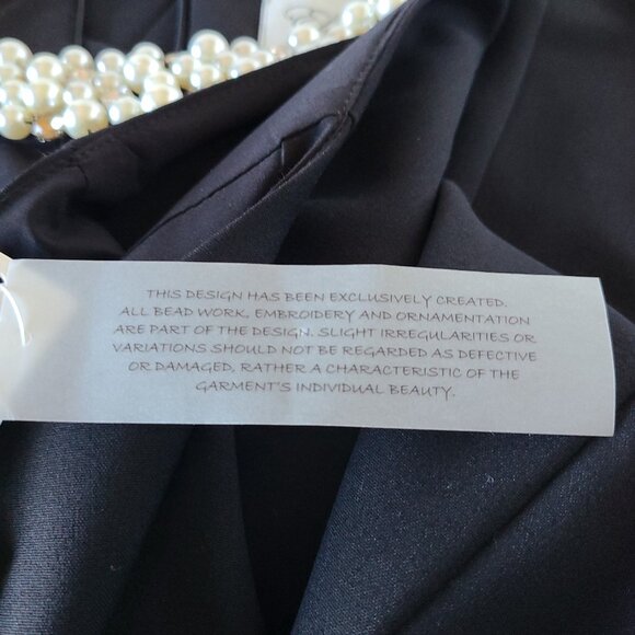 ELIZA J EMBELLISHED NECK- BLACK SHEATH SLEEVELESS DRESS - SIZE 14 - Picture 7 of 16